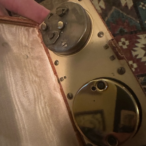 1950 Rensie Watch Corp Travel Alarm Clock Thermometer Barometer Weather Station - Picture 6 of 6